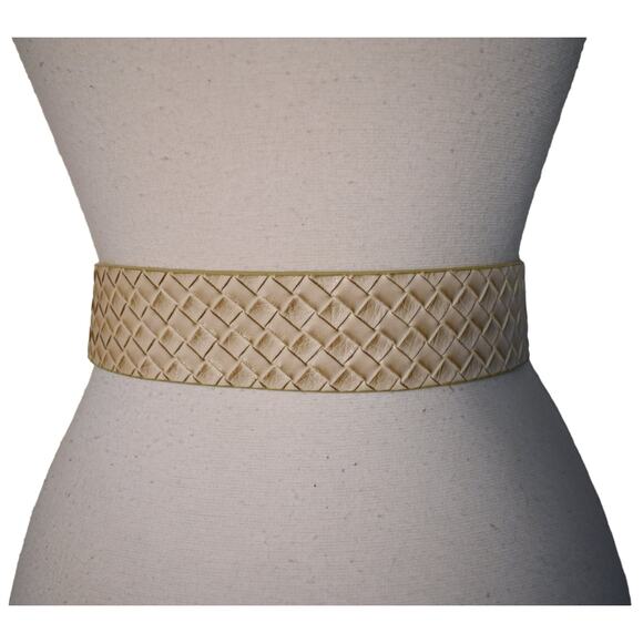 Vintage 80s Etienne Aigner Leather Faux Snakeskin Horseshoe Insignia Buckle Belt - Picture 6 of 7